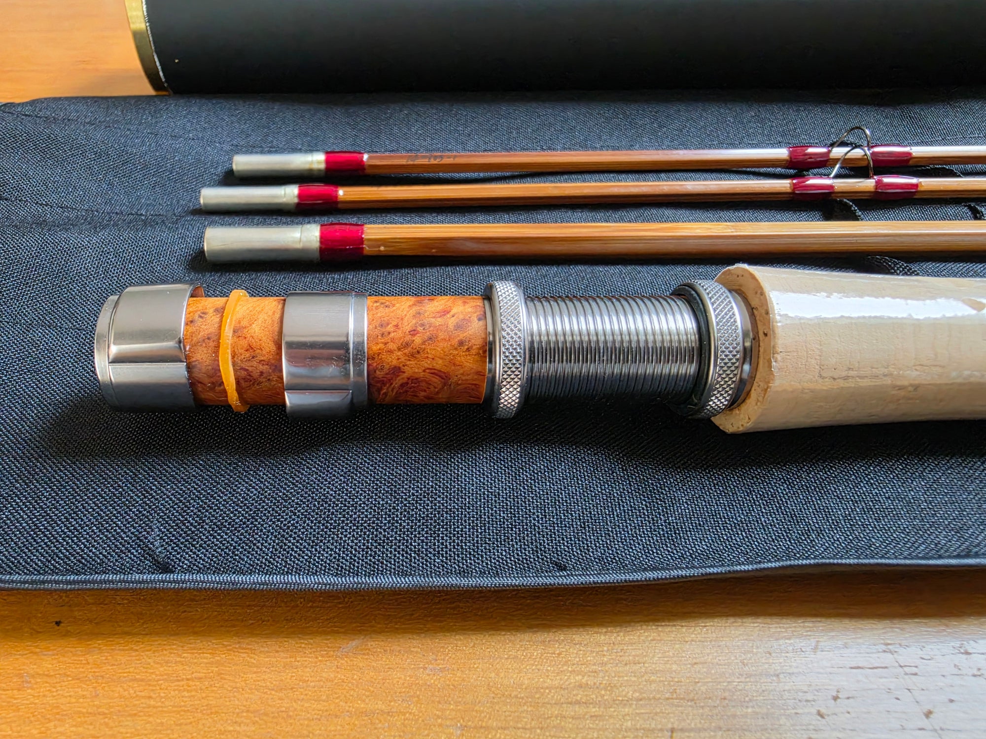 Anglers Roost Enterprises Heddon #17 Black Beauty Taper Bamboo Fly Rod 9' 5/6wt 3/2