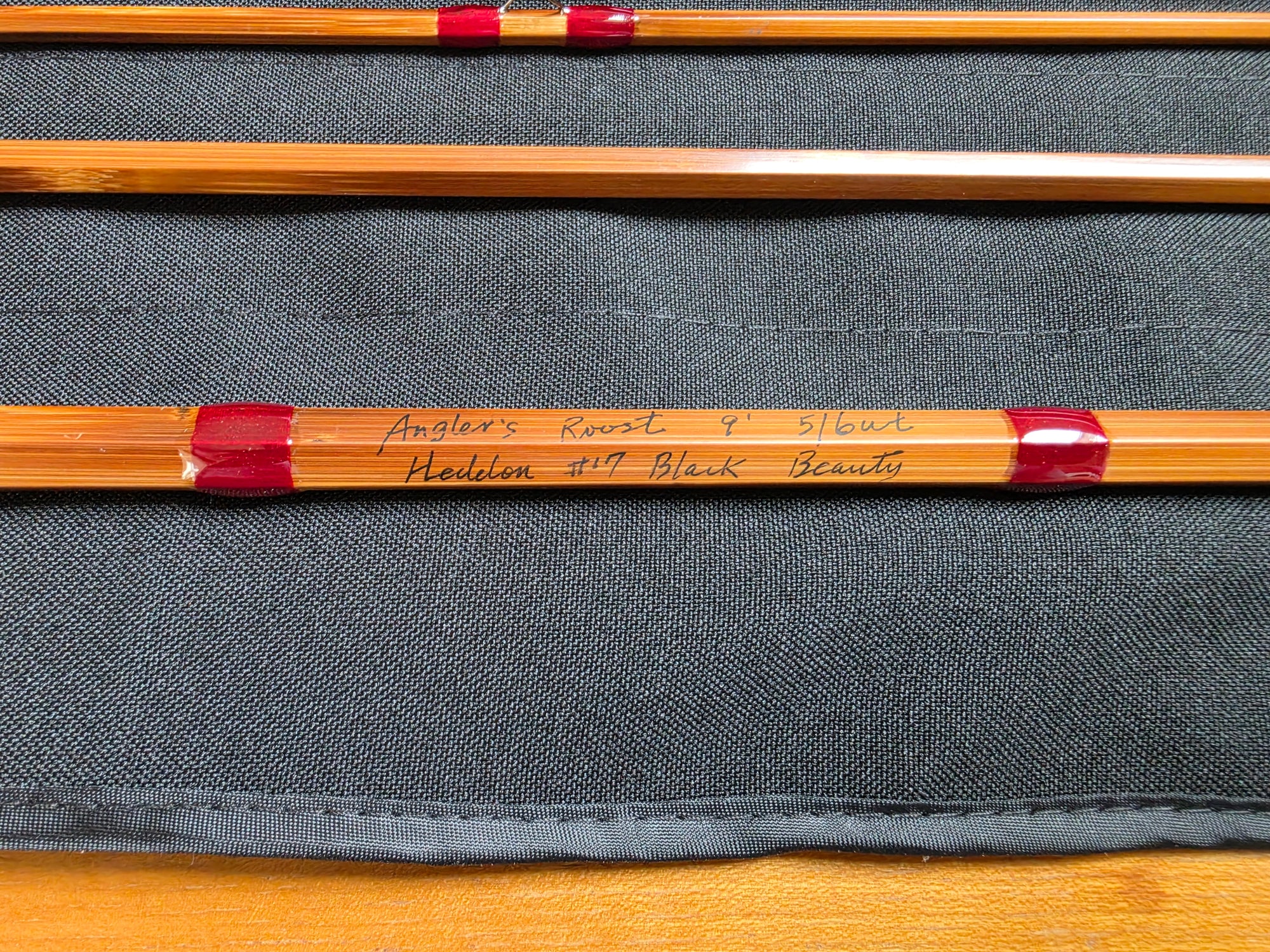 Anglers Roost Enterprises Heddon #17 Black Beauty Taper Bamboo Fly Rod 9' 5/6wt 3/2