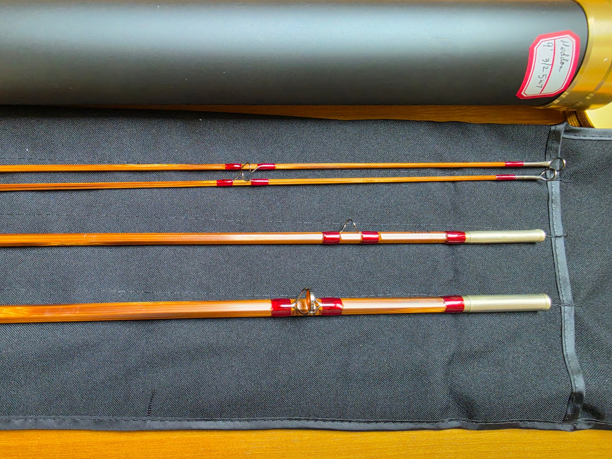 Anglers Roost Enterprises Heddon #17 Black Beauty Taper Bamboo Fly Rod 9' 5/6wt 3/2