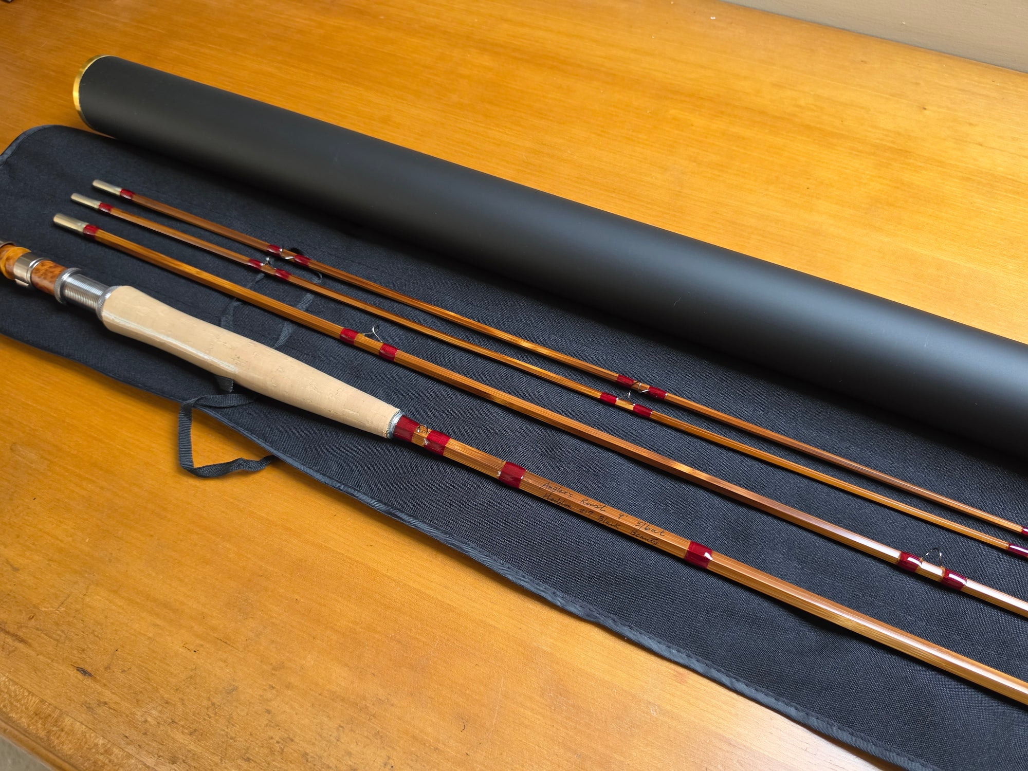 Anglers Roost Enterprises Heddon #17 Black Beauty Taper Bamboo Fly Rod 9' 5/6wt 3/2
