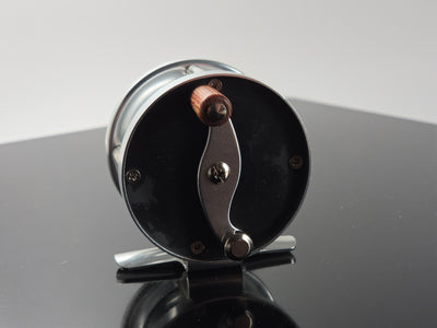Anglers Roost VH1 Vom Hoffe reproduction single action fly reel front plate S-curve handle wood knob