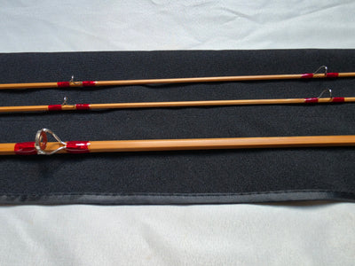 Matched tip sections of Dickerson 7613 bamboo fly rod marked 14101-1 and 14101-11